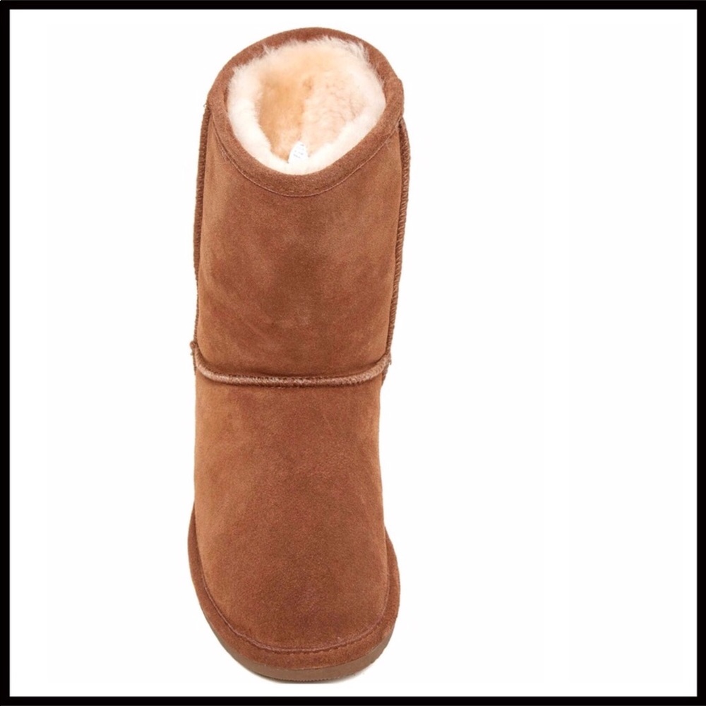 GENUINE SUEDE SHEARLING LINED SHORT BOOTS A2C - Picture 7 of 8